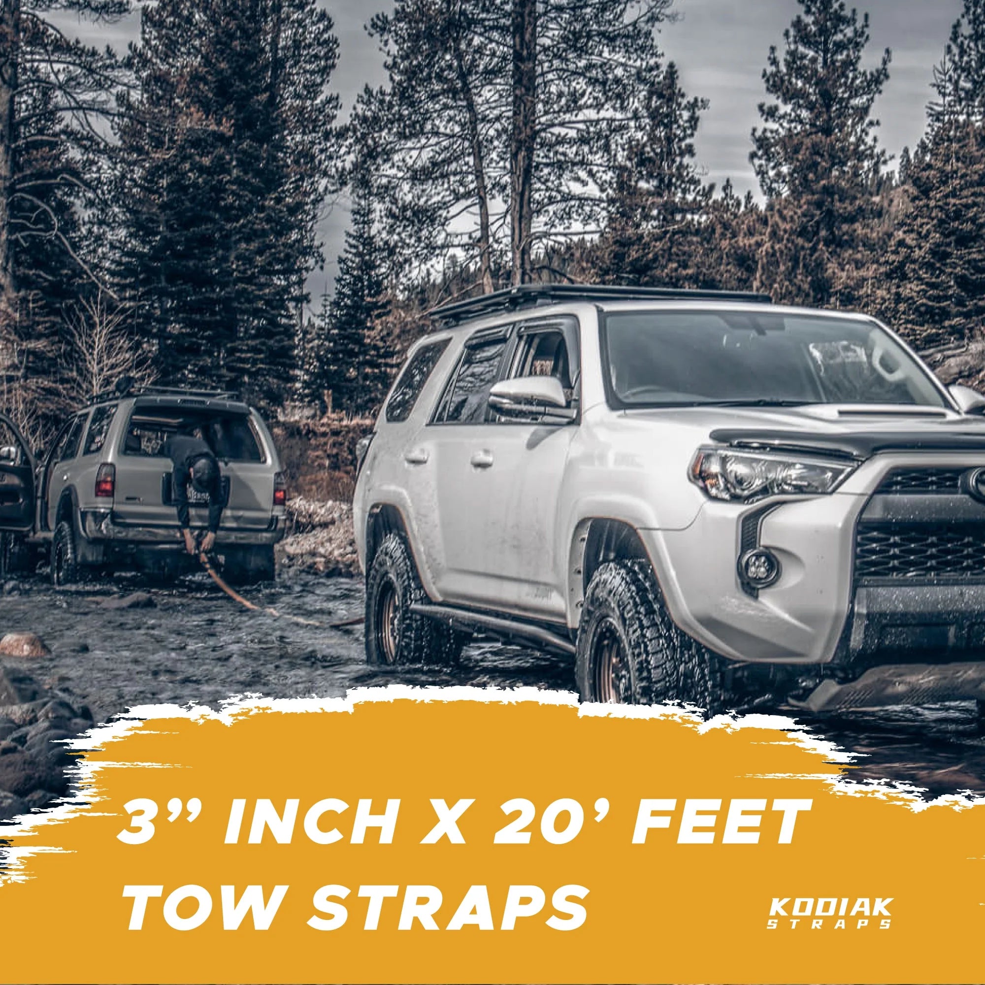 Heavy‑Duty Tow Strap – 3" x 20', 30,000 lb Break Strength, Polyester