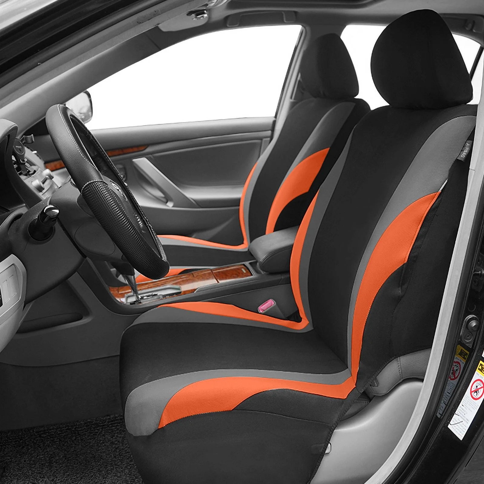 Universal Car Seat Cover Set – Breathable Fabric, Airbag‑Compatible