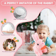 My Realistic Bunny 2025 Easter Real Lifelike Bunny Rabbits That Move Bunbi Hopping Moving Robot Bunny Cute Stuffed Bunny Plush Animals Interactive Easter Basket Stuffers Gifts (Yellow)