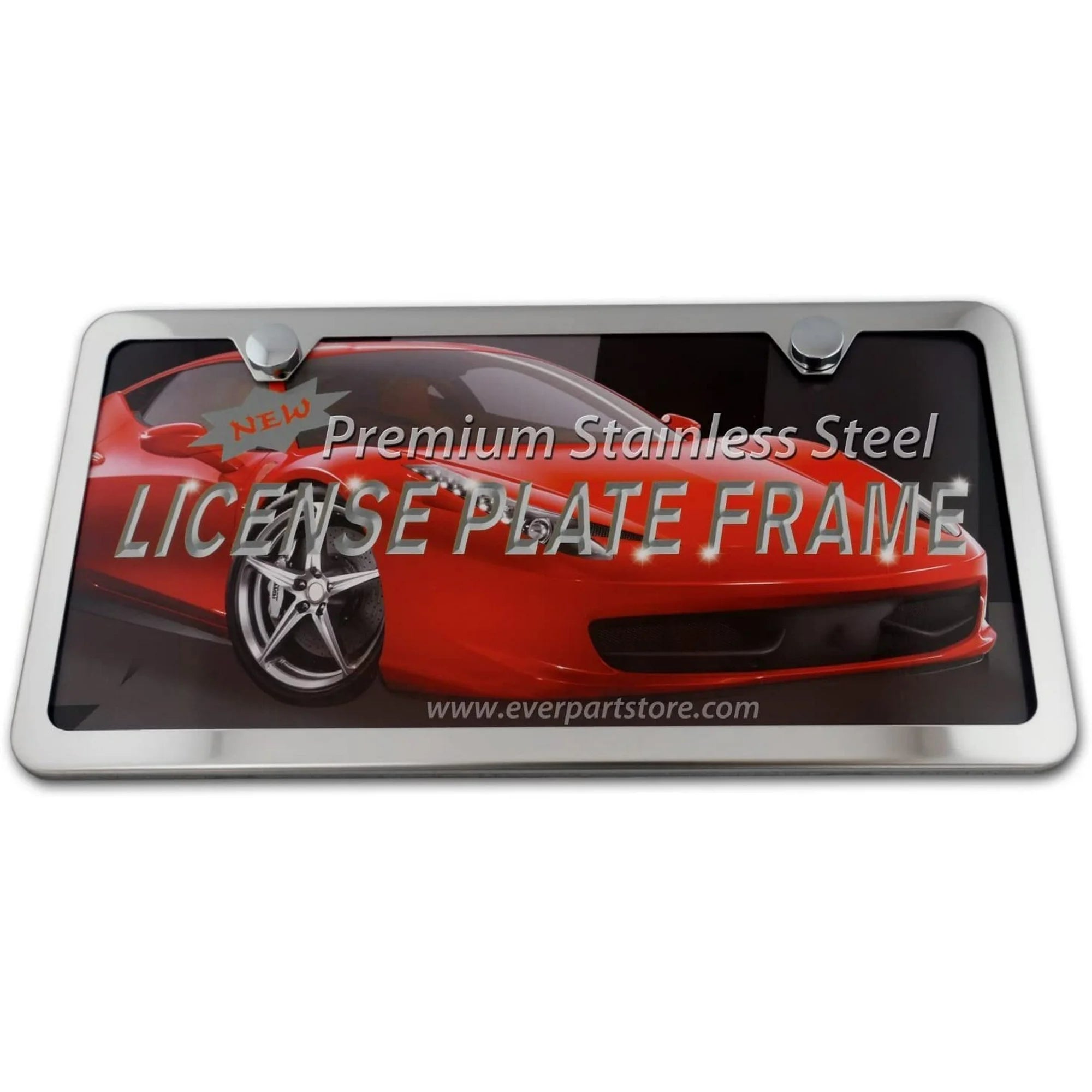 Stainless Steel License Plate Frame – Slimline, Rust‑Proof (2‑Pack)