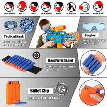 Kids Vest Kit for Nerf Series with 30 Refill Darts,Dart Pouch, Mask, Reload Clips, Wrist Band and Protective Glasses, Toys for 5 6 7 8 9 10+ Year Boys