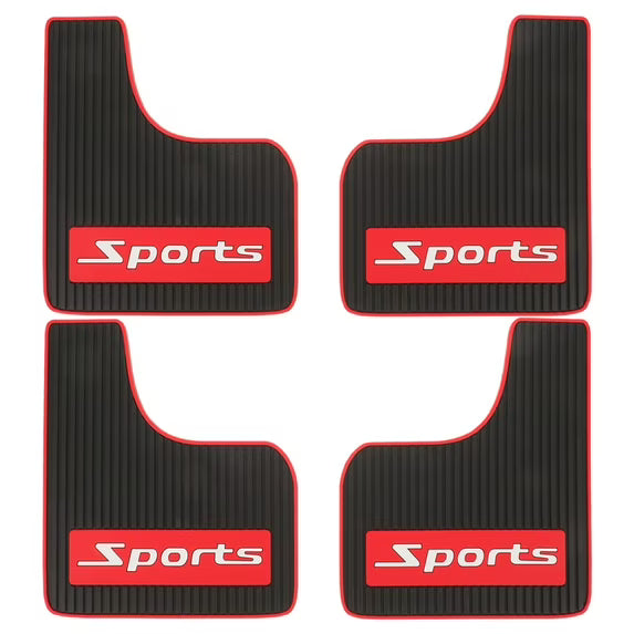 Universal Mud Flaps – Flexible Splash Guards, Drill‑Mount Hardware (4‑Piece)