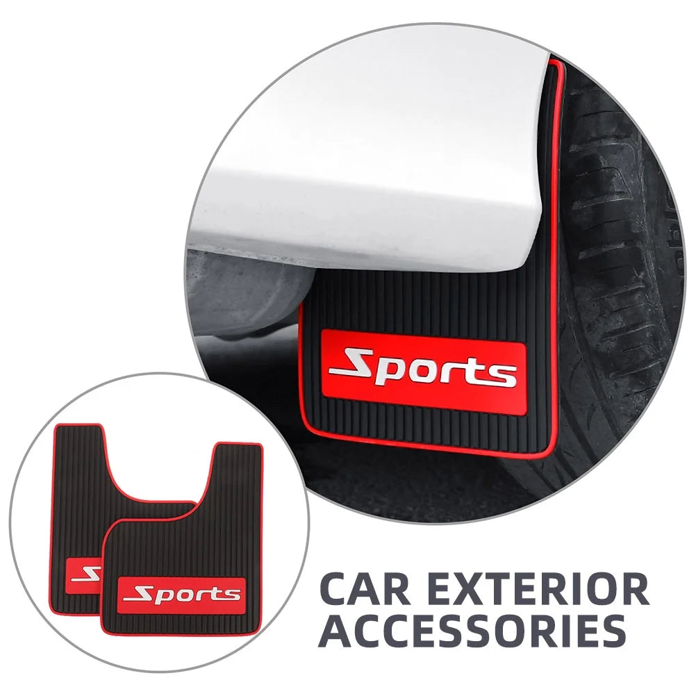 Universal Mud Flaps – Flexible Splash Guards, Drill‑Mount Hardware (4‑Piece)