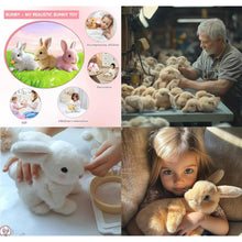 My Realistic Bunny 2025 Easter Real Lifelike Bunny Rabbits That Move Bunbi Hopping Moving Robot Bunny Cute Stuffed Bunny Plush Animals Interactive Easter Basket Stuffers Gifts (Yellow)