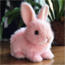 My Realistic Bunny 2025 Easter Real Lifelike Bunny Rabbits That Move Bunbi Hopping Moving Robot Bunny Cute Stuffed Bunny Plush Animals Interactive Easter Basket Stuffers Gifts (Yellow)