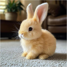 My Realistic Bunny 2025 Easter Real Lifelike Bunny Rabbits That Move Bunbi Hopping Moving Robot Bunny Cute Stuffed Bunny Plush Animals Interactive Easter Basket Stuffers Gifts (Yellow)